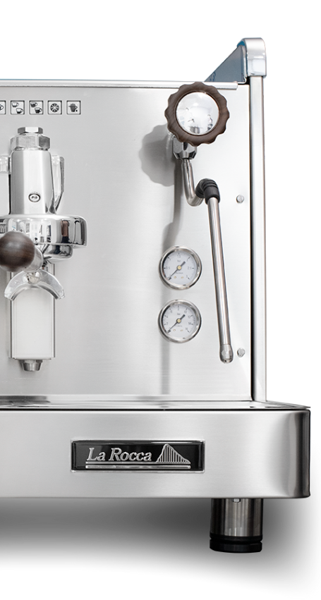 Detalle de una parte de la máquina de café Retro