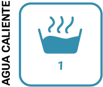 Icono en azul de Agua Caliente de la máquina café Venezia
